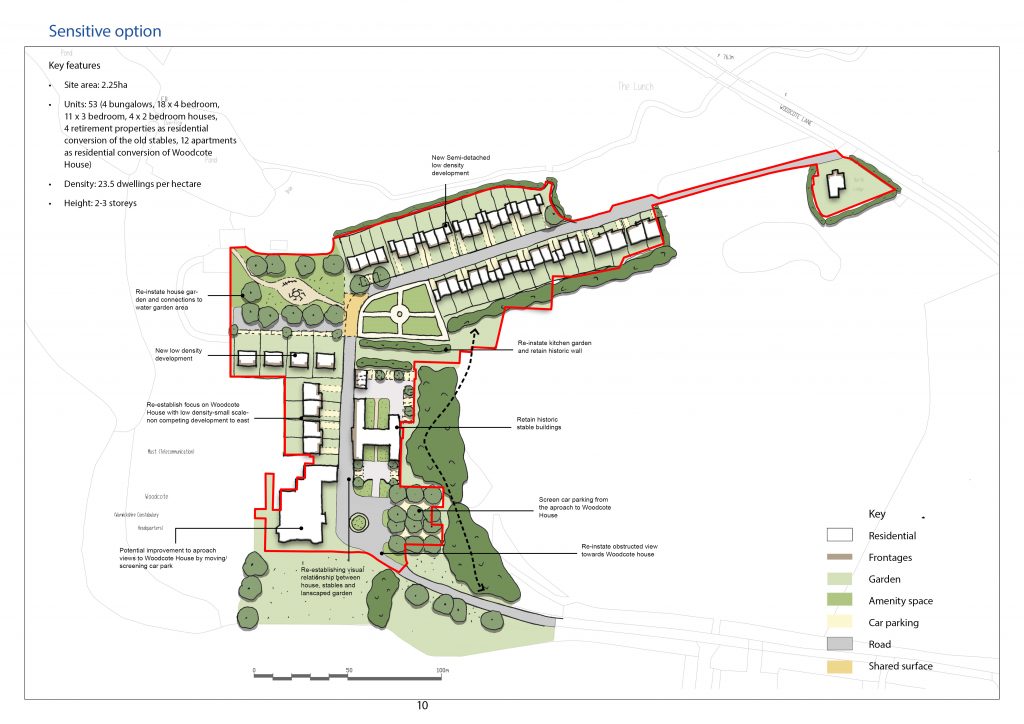 A map of the preferred sensitive option