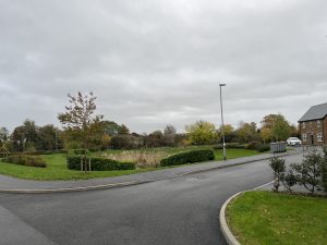 A road in The Elms development in Uppingham